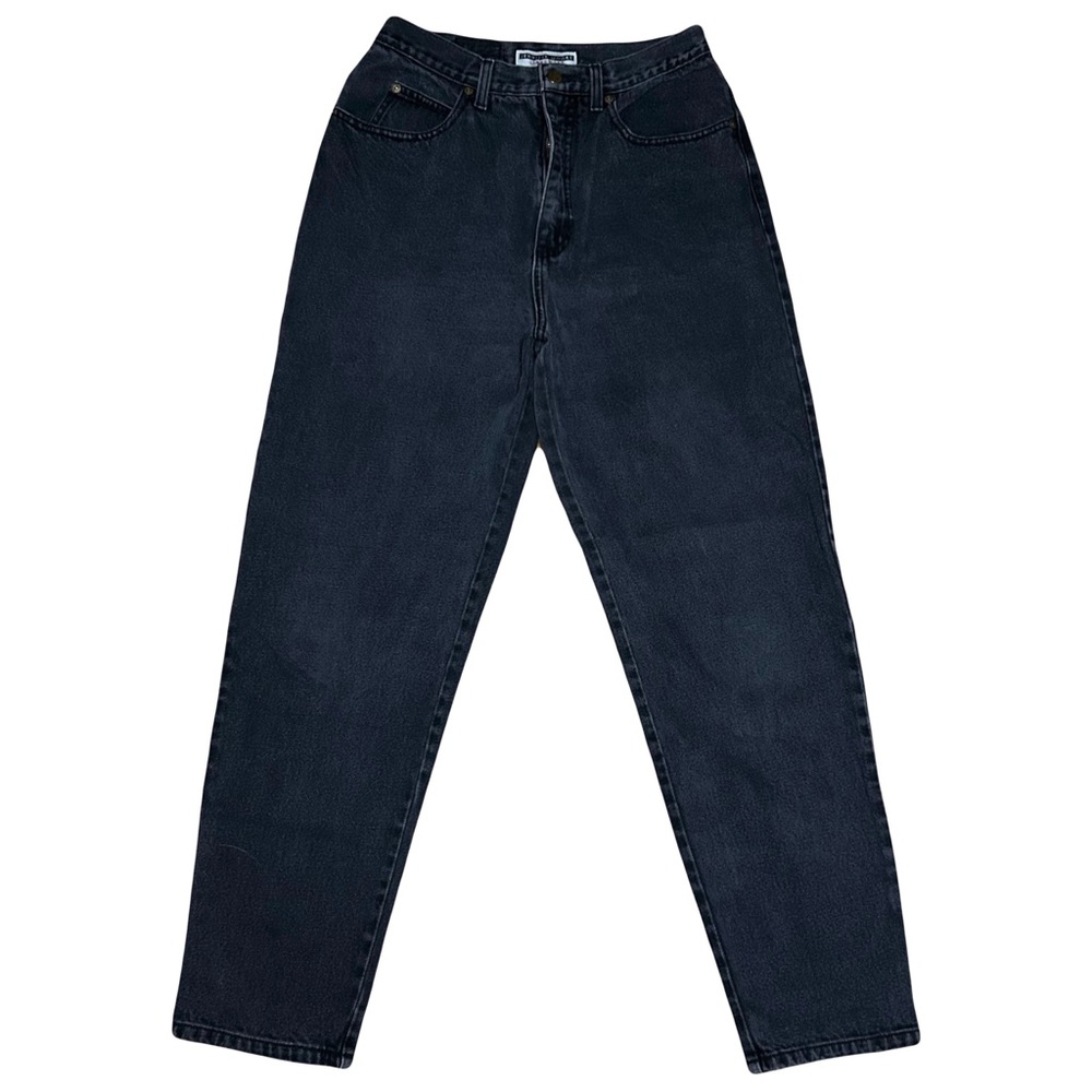 Vintage 90s Jennifer Moore Faded Black High Waist Mom Jeans Size 12 Tapered Fit